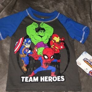 Toddler marvel super hero tee